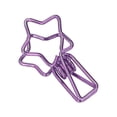 thumbnail image 2 of Small Binder Clips, Star Shape Strong Clamping Force Cute Cartoon Sturdy Metal Paper Binder Clips  For Account For Tickets For Student Purple,Rose Gold, 2 of 8