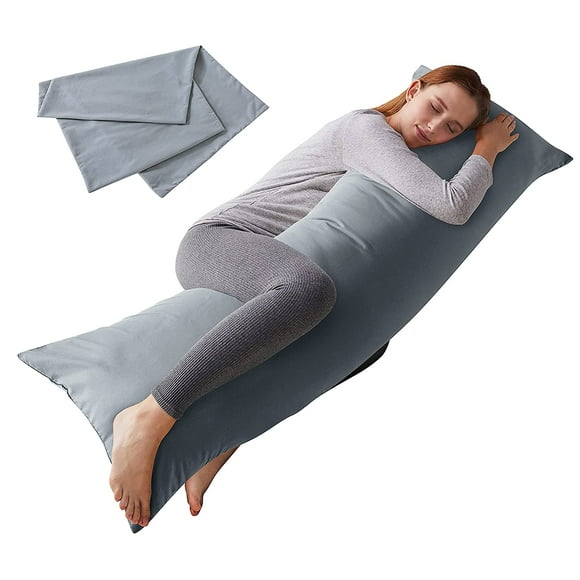 Almohada corporal ELNIDO QUEEN, suave y larga, con funda de almohada