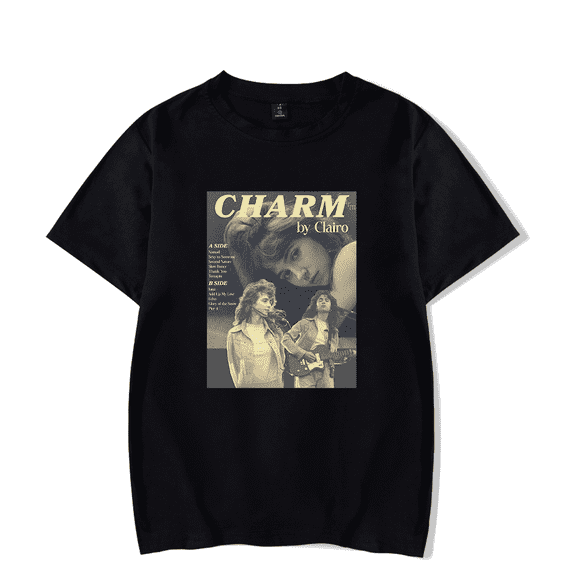 Clairo Merch T Shirts Charm Album Poster Vintage T-Shirts Tour Merch Short Sleeve For Men Women Top Tees