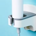 thumbnail image 1 of Bathroom Punch- Racks Powerful Suction Cup Hanger Toilet Hair Dryer Rack, 1 of 2