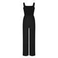 thumbnail image 2 of OVBMPZD Black Women Jumpsuit Office Dressy Strap Wide Leg Baggy Flowy Jumpsuits Women Romper L, 2 of 7