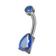 thumbnail image 5 of Anillos para el ombligo, Joyas para perforar el cuerpo, Diamantes de imitación de titanio de 1,6 mm Unisex Trendy 14G Piercing para el ombligo Aro para el ombligo Barras para niñas Azul Yinane Anillos de ombligo, 5 of 8
