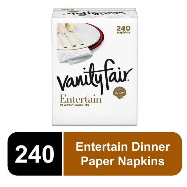 Vanity Fair Entertain Paper Napkins, 240 Count
