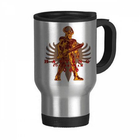 

Middle Ages Culture Brave Saber Warrior Travel Mug Flip Lid Stainless Steel Cup Car Tumbler Thermos
