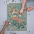 thumbnail image 3 of Newport, Oregon, Mermaid and Anchor, Ocean Floor Scene (1000 Piece Puzzle, Size 19x27, Challenging Jigsaw Puzzle for Adults and Family, Made in USA), 3 of 4