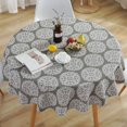 thumbnail image 1 of Nappe Style Nordique Simple, Nappe Ronde pour Table Ronde, Nappe en Coton Lin Anti-Poussière, 1 of 4