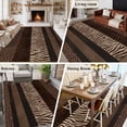 thumbnail image 6 of 6x9 Washable Area Rug, Brown Zebra Leopard Print Non-Slip Large Rectangle Rug for Living Room Dining Room, Country Vintage Animal Skin Print Indoor Floor Mat for Home Decor, 6 of 9