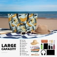 thumbnail image 4 of Large Beach Bags Water-resistant Sandproof - Cute Banana Retro Cute Beach Tote Bags for Women with Zipper, 4 of 6