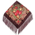 thumbnail image 2 of LIZUOJUN Under $5 Fringe Square Scarf For Women Vintage Floral Print Head Scarf Shawls And Wraps With Long Tassels Hair Wrap Neckerchief For Travel Wedding Daily Outfit O,one size, 2 of 3