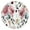 Pioneer Flower Floral, variant on Pioneer Flower Floral Print Pattern Round Fitted Tablecloth with Elastic Edge,Dining Table Cover Waterproof,Outdoor Round Tablecloth for Camping,Dining,Indoor and Outdoor