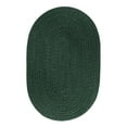 thumbnail image 1 of Green Wool Rug Solid Braided Textured 7 Feet by 9 Feet Oval Thick Casual Carpet, 1 of 2