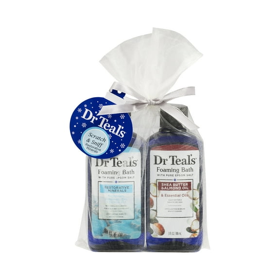 Dr Teal's Shea Butter & Restorative Foaming Bath Stocking Stuffer, 2 Piece