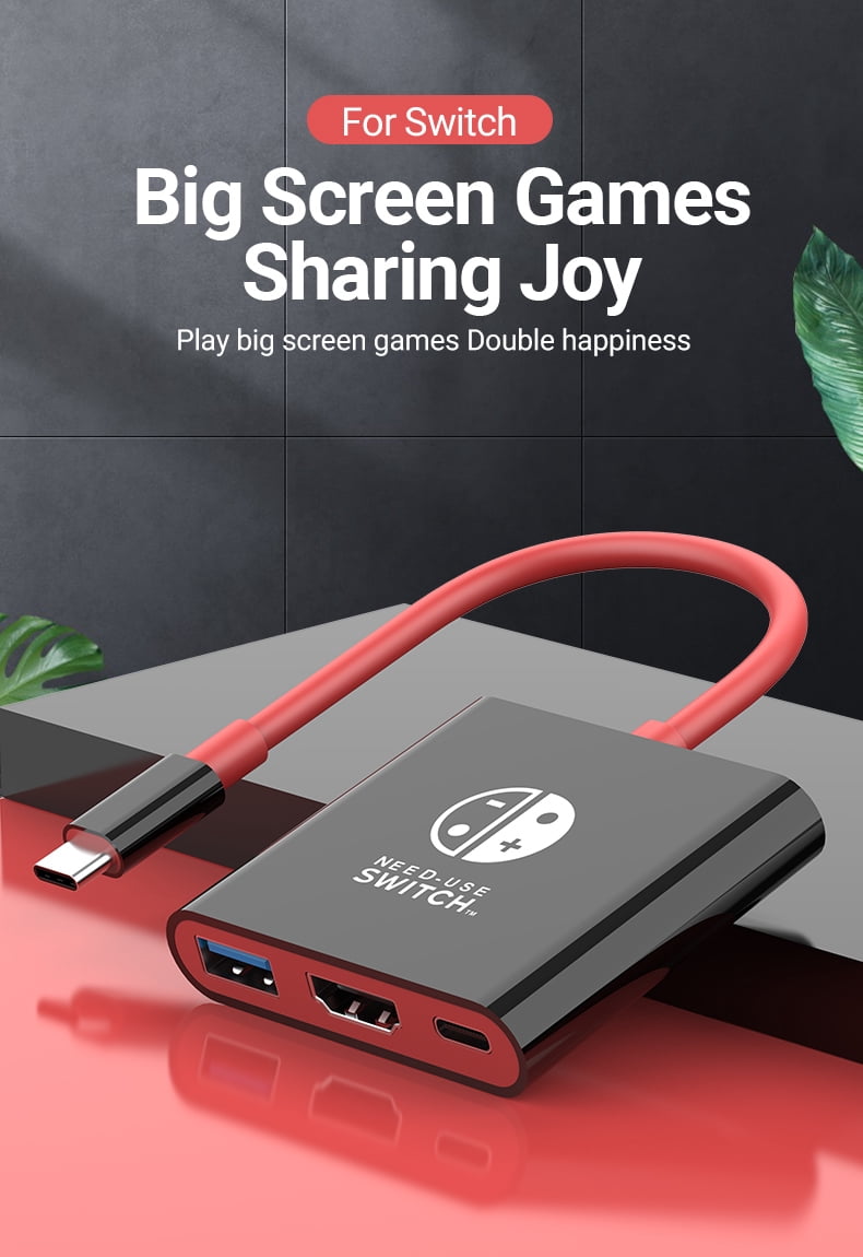 DOONJIEY Portable Switch TV Dock Station 3 in 1 USB-C Hub with 4K HDTV,USB3.0,PD 100W Ports for Nintendo Switch/OLED Steam Deck Mac Pro