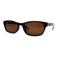 thumbnail image 4 of Womens Classy Narrow Rectangle Horn Rim Plastic Fashion Sunglasses Tortoise - Brown, 4 of 8