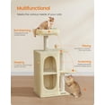 thumbnail image 4 of Rascador Cat Tree Feandrea para condominios, tamaño pequeño, de felpa, color beige, 4 of 6