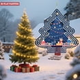 thumbnail image 3 of Stylish Metal Hanging Christmas Tree Wind Spinner - Colorful Design with Festive Ornaments for Garden & Yard Decor, 3 of 7