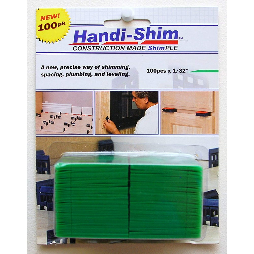 HandiShim HS132100GR Plastic Construction Shims/Spacers, 100 Pack, 1/