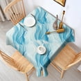 thumbnail image 2 of Blue Marble Gold Wave Pattern Square Tablecloth,Waterproof Square Table Cover,Wipeable Spillproof Washable Table Cover for Home Kitchen Party Decor 42"X42"(107x107cm), 2 of 6