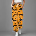 thumbnail image 2 of Women Pants Comfortable Soft Breathable Casual Trousers Pants Fashion Halloween Printed Casual Pants, 2 of 4