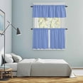 thumbnail image 5 of Navy Blue Stripe Kitchen Curtains Sets for Windows 24 Inch Length, Modern White Vertical Striped Geometric Rod Pocket Window Treatments Tier Curtains and Valances Set for Bedroom/Bathroom, 5 of 8