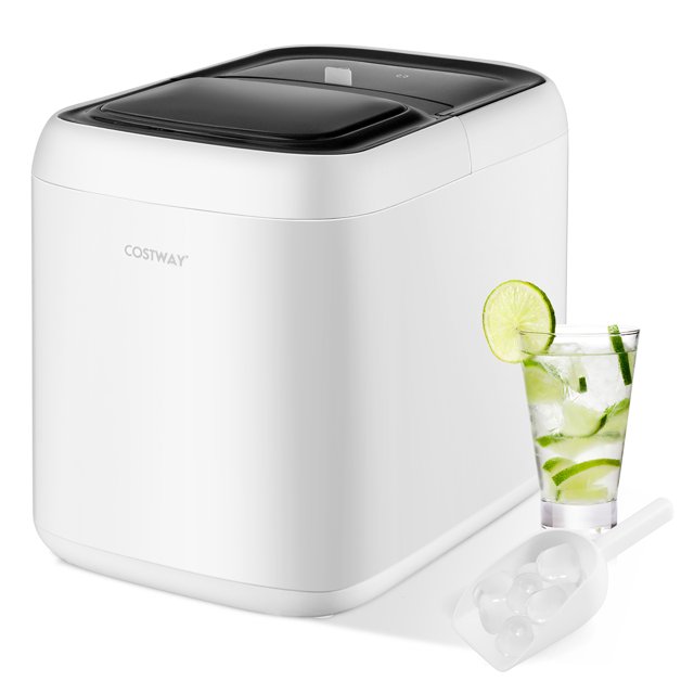 Costway Portable Countertop Ice Maker Machine 35Lbs/24H Self-Clean w/ Ice Basket & Scoop