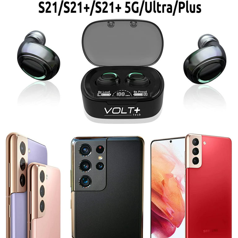  Wireless V5.2 Bluetooth Earbuds Compatible with Samsung Galaxy  A54 5G with Charging Case for in Ear Headphones. (V5.2 Black) : Electronics