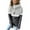 Gray, variant on IROINNID Women's Long Sleeve Sweatshirt Turtleneck Mid-Length Color Block Stylish Patchwork Drawstring Tops Sweatshirt, Blue