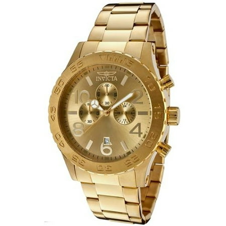 Chronograph Rose Gold Plated - Men's 1270 Specialty Chronograph Gold Dial 18k Gold Ion-Plated Stainl