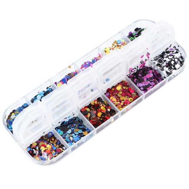 Paillettes Ultra-Minces Nail Art Paillettes Mini Paillettes Paillette Colorées Rondes Décorations d'Ongles