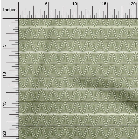oneOone Cotton Silk Fabric Triangle Block Decor Fabric Printed BTY 42 Inch Wide