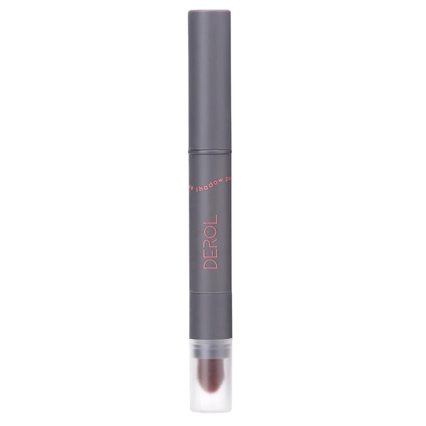 Barra de sombra de ojos brillo metálico con cabezal de cepillo ajustable doble lado giratorio modificación de larga duración para maquillaje de personas perezosas 01 Jinwen Sombra de ojos