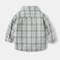 thumbnail image 4 of Ashirexll Boys Long Sleeve Shirts Plaid Long Sleeve Button Up Outerwear Shirt with Pockets for Kids 2-8 Years, 4 of 6
