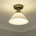 thumbnail image 4 of Yep by Golden Lighting Orwell 1-light Flush Mount in Brushed Champagne Brass and Opal Glass, 4 of 4