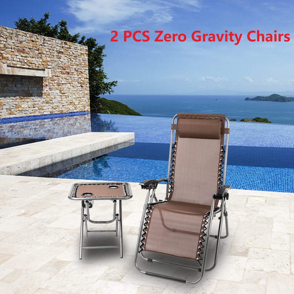 Black Curved Chair Folding Lounge Reclining Patio Pool Beach Lightweight QTY 2pc 