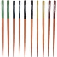 thumbnail image 1 of KAKOWELY Wooden chopsticks Set with Excellent Craft for Kitchen Assorted Color 5 Pairs,8.86"X0.59"X0.39", 1 of 4