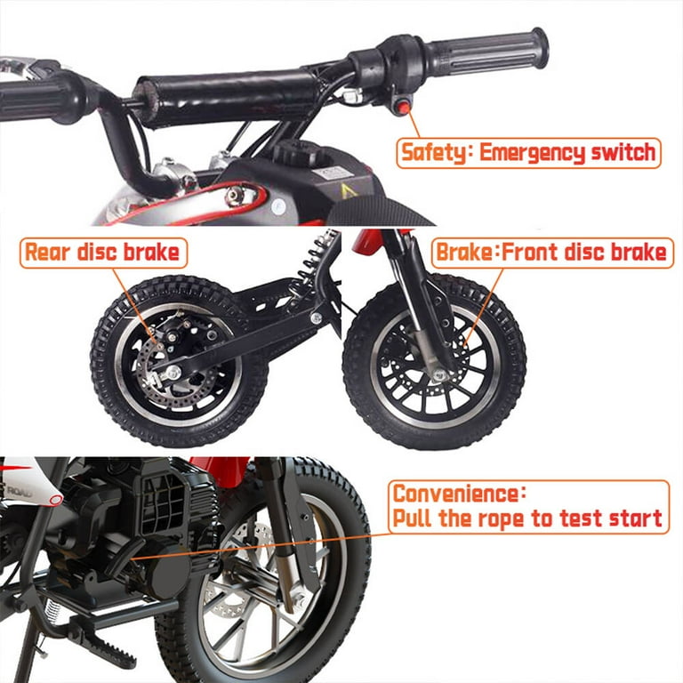 TOXOZERS Dirt Bike,50cc 2-stroke Gas Mini Bike for Kids 8-14,With