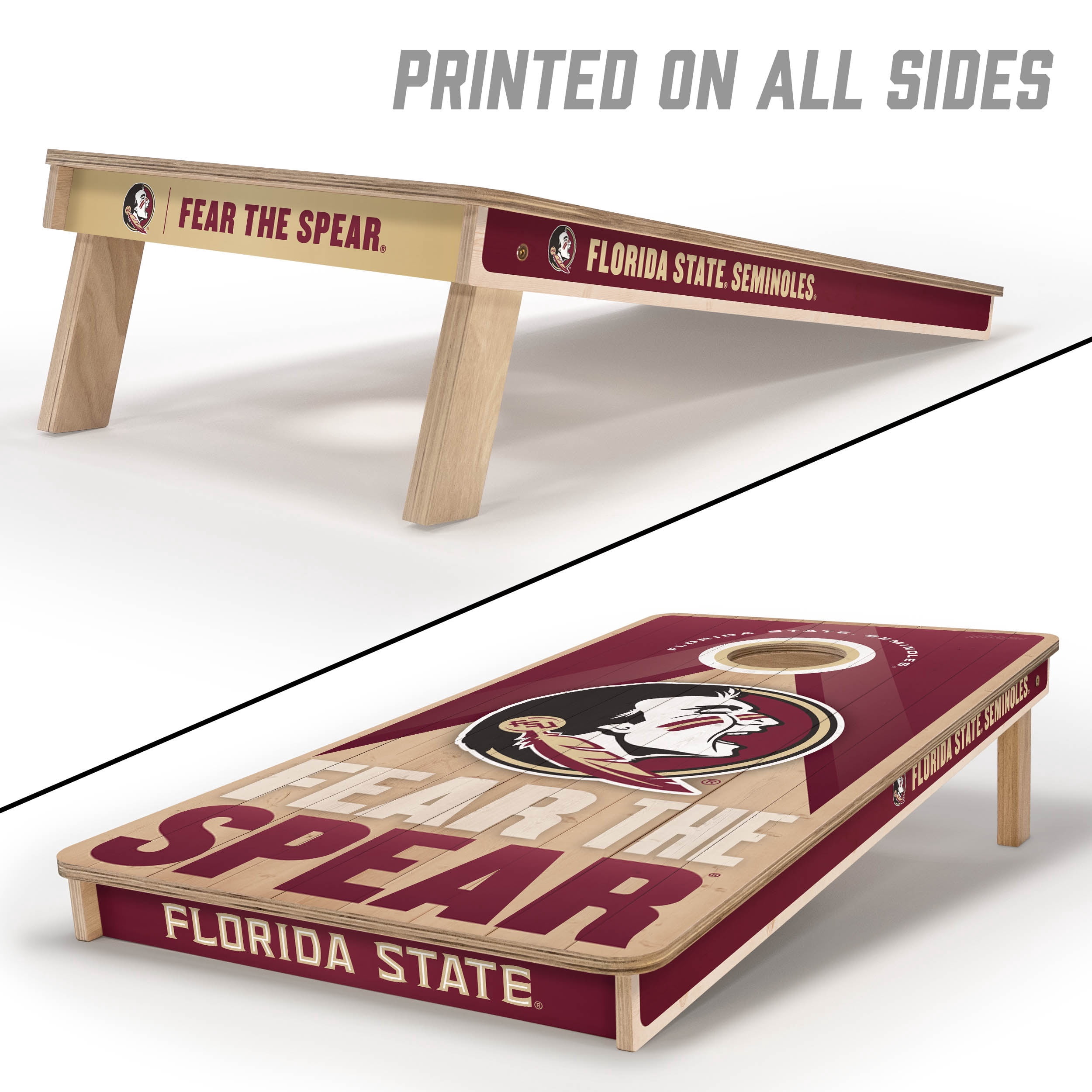 YouTheFan NCAA Florida St Seminoles 2x4 Slogan Series Cornhole NO BAGS