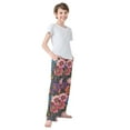 thumbnail image 4 of FORMRS Kids Pajama Pants with Pockets Size 13-14Y Boys Lounge Sleep Bottoms, Vibrant Blooming Flowers, 4 of 8