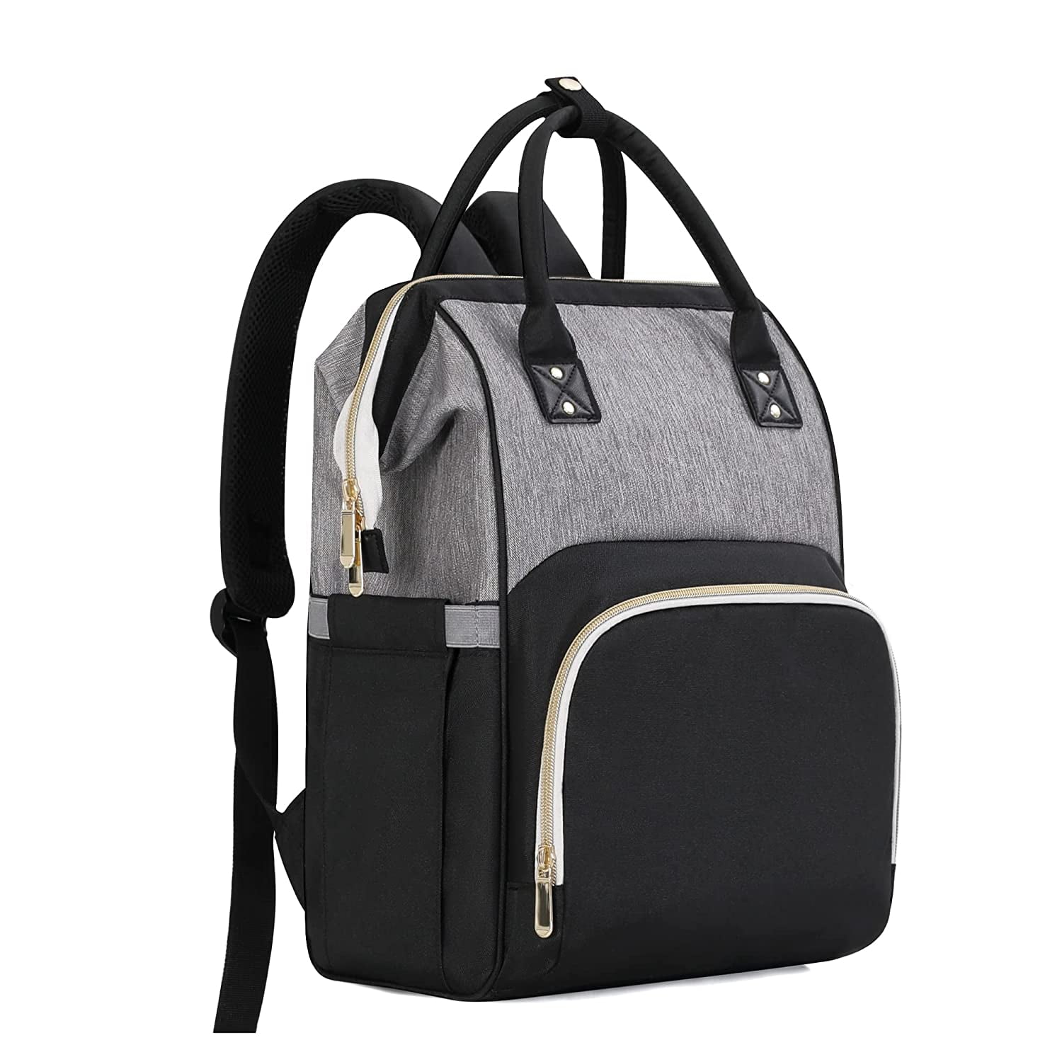 Diaper Bag Backpack Multifunction Maternity Nappy Baby Bag for Girls & Boys Large Capacity Travel Diaper Bags Black Gray