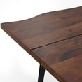 thumbnail image 3 of Delta 72" Dark Walnut Dining Table - Acacia Wood, Black Metal Legs, Seats 6, Modern Rustic Kitchen Table. Handcrafted, durable, and stylish for dining rooms or home offices., 3 of 16