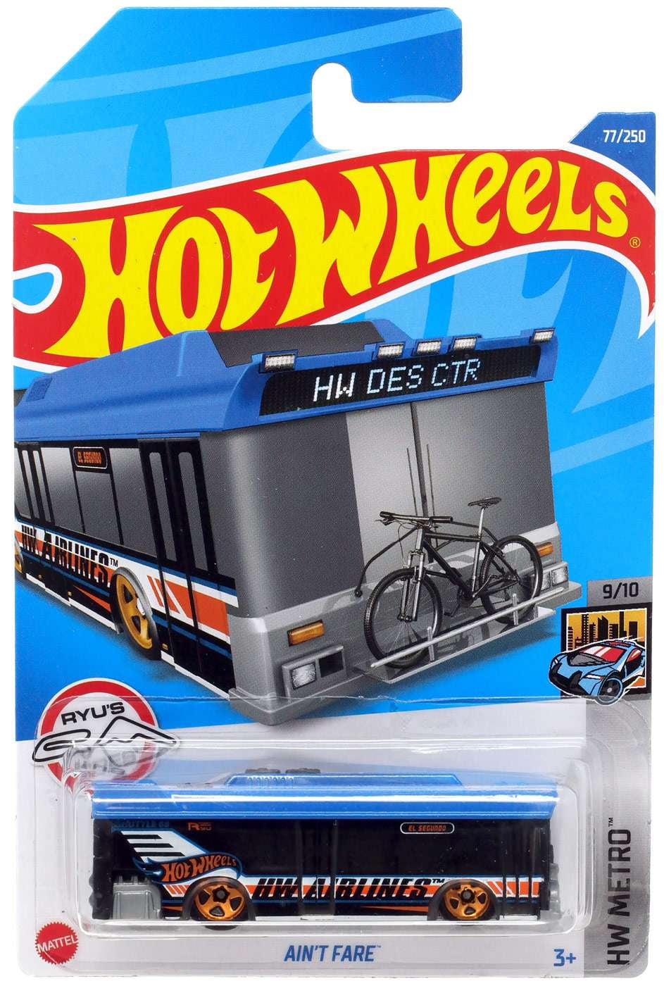 Voiture Miniature Hot Wheels 1/64 - Fourgonnette Années 70 (70s Van) - Série Mainline 2023 #2/10 - Neuf