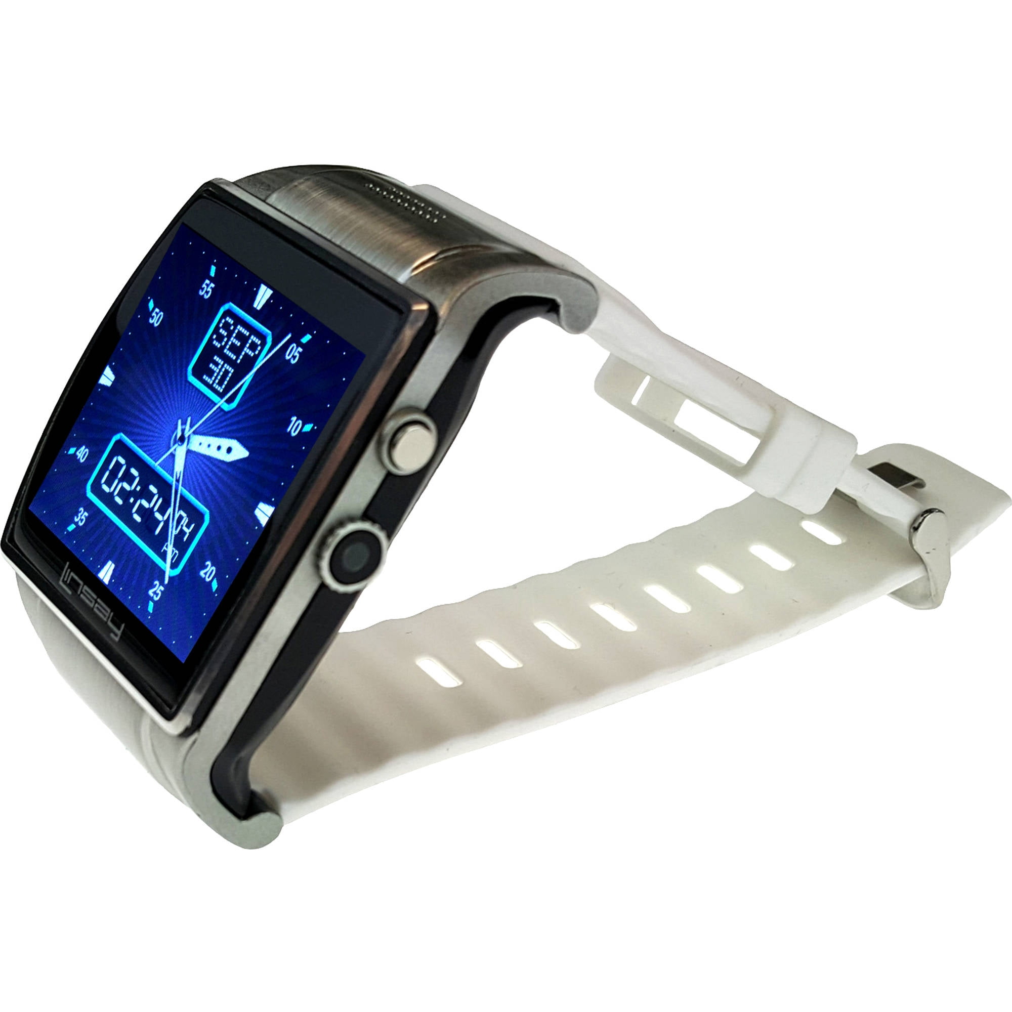 1.5 Executive Smart Watch with Camera and microSD Card Slot up to 64GB, White