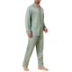 thumbnail image 4 of INSPIRAR CHIC Conjunto de Pijamas de 2 Piezas para Hombre con Botones y Bolsillo de Manga Larga Patrón S Verde Claro, 4 of 5