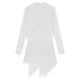 thumbnail image 6 of iiniim Women's V Neck Long Sleeve Fringe Latin Dance Tango Waltz Cocktail Party Dress White L, 6 of 7