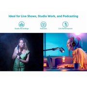 Monoprice Memphis Blue Classic Retro-Style Dynamic Microphone, Supercardioid Polar Pattern, For Podcasting, Streaming, and Live Performing - Stage Right Series