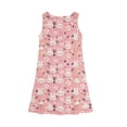 thumbnail image 4 of LTTVQM Girls Easter Dress Egg Bunny Print Funny Sleeveless Sundress Comfortable Crew Neck Midi Dress Fashion A-Line Dresses Pink 9-10 Years, 4 of 5