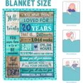thumbnail image 6 of 20th Birthday Flannel Blanket for 20 Year Old Girl or Boy, 6 of 6