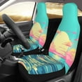 thumbnail image 2 of Sikiie Retro Palm Beach Sunset Car Seat Protector 2 Pack Car Seat Cushion Mat, Car Seat Covers for SUV, Truck, Van, 2 of 7