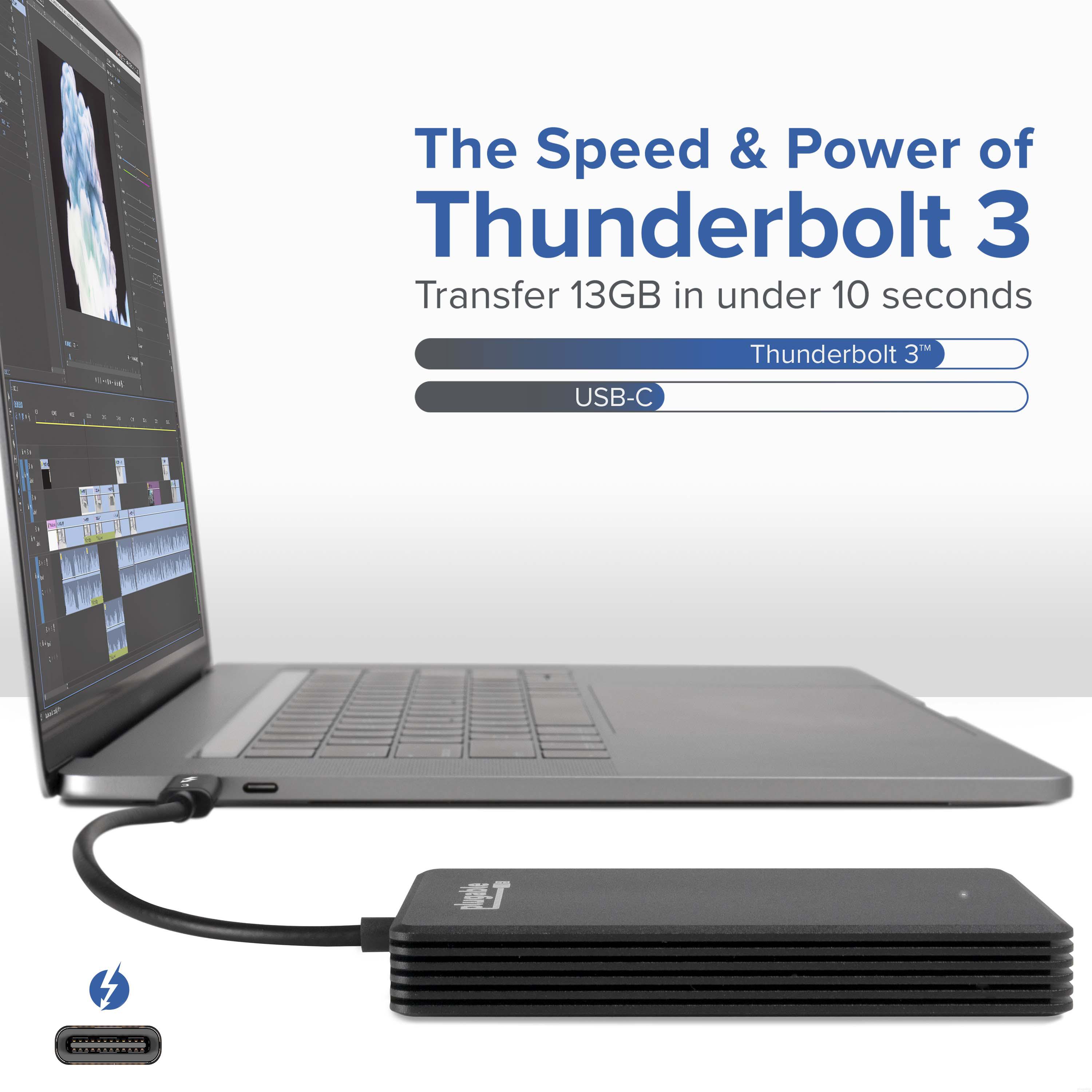Plugable 512GB Thunderbolt 3 External SSD NVMe Drive (Up to 2400MBs/1800MBs R/W) - image 4 of 8