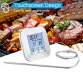 thumbnail image 3 of Thermomètre à Viande Numérique à Écran Tactile avec Sonde Unique - Argent & Blanc EN2032, 8 Types de Viande, 5 Réglages de Cuisson, Écran Rétroéclairé LCD, Commutable °C/°F, Design Magnétique et Support, Alarme de Température, 3 of 6